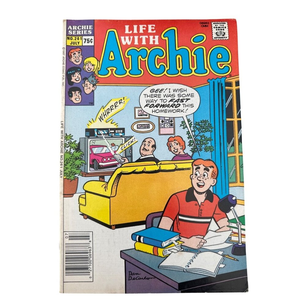 Life With Archie Comic #261 July 1987 Issue Homework Comic Book Bagged Boarded